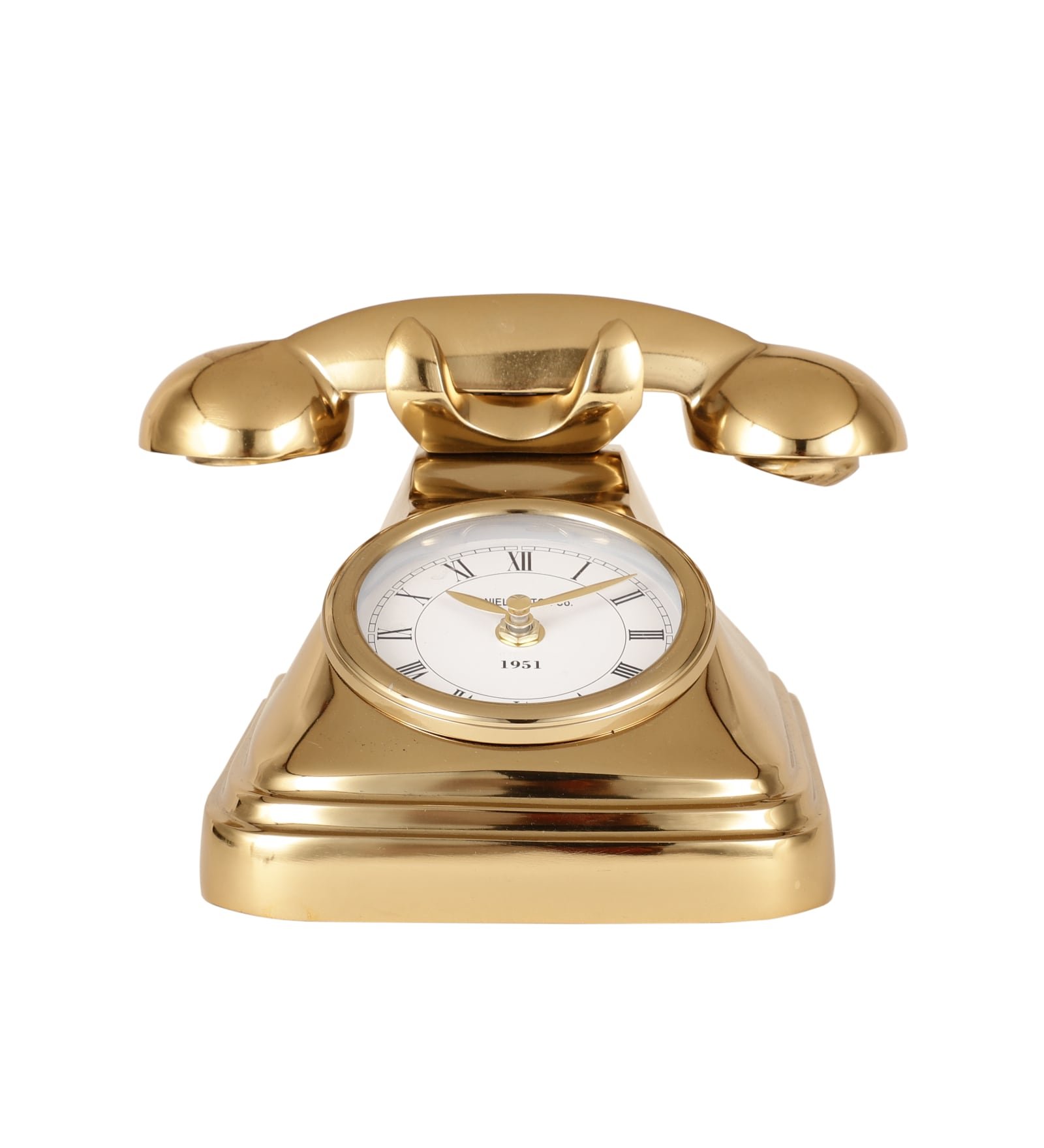 Dialtime Table Clock In Gold Finish